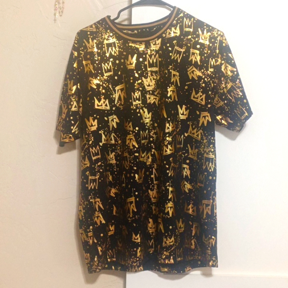 Black crown shirt men's